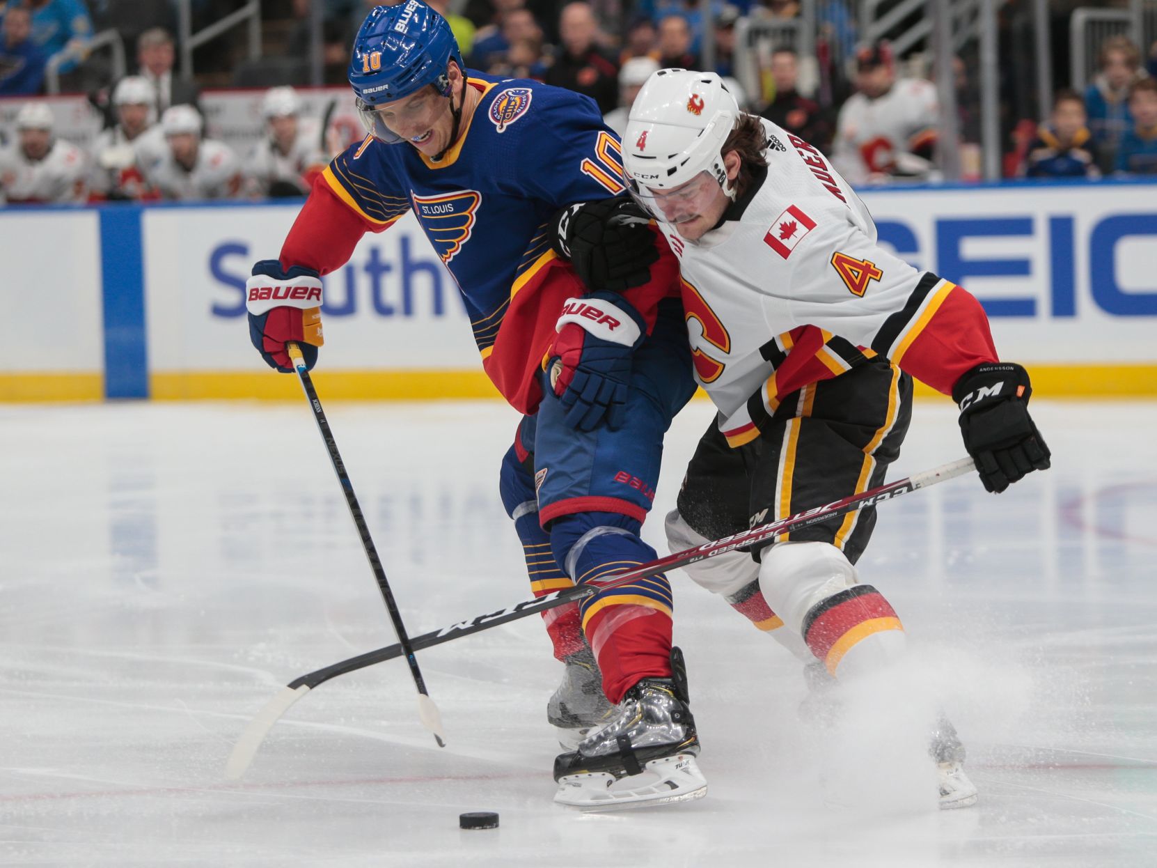Blues take on Calgary Flames at the Enterprise Center